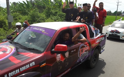 Rombongan Ruslan M Daud Bikin Macet Jalan Banda Aceh-Medan