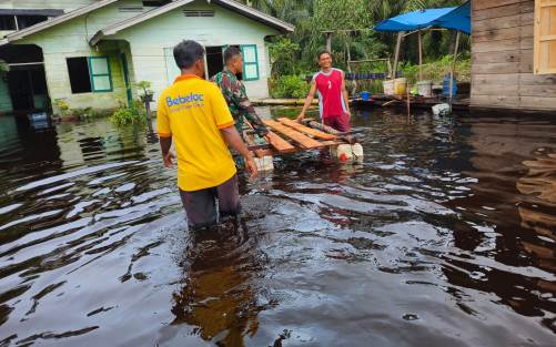 Akhir Tahun 2023, Banjir Rendam Puluhan Rumah di Mengkapan