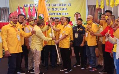 Indra Gunawan Terpilih Pimpin DPD II Partai Golkar Siak