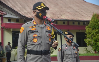 Kapolres Nias Pimpin Korps Raport Kenaikan Pangkat 