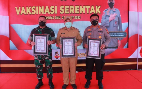 Kapolres Siak,Wabup dan Dandim Terima Penghargaan Wakapolri