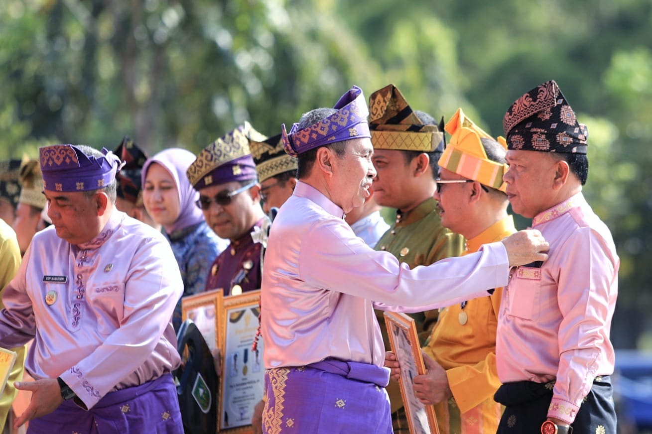 Tuntaskan Desa Tertinggal, Plt Bupati Meranti Terima Lencana Wira Bangun Desa