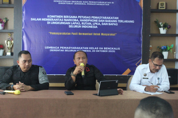 Kalapas Bengkalis Gelar Rapat Tugas dan Fungsi Pengamanan