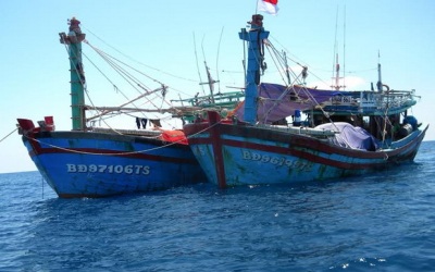 8 Kapal Nelayan Vietnam Ditangkap Tengah Curi Ikan