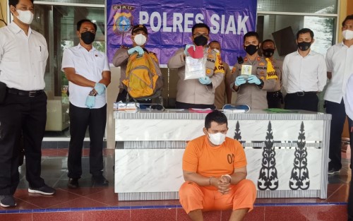 Polres Siak Ungkap Kasus 1,1 Kg Sabu Jaringan LP Bengkalis