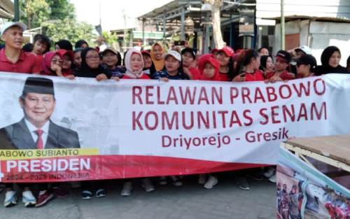 Komunitas Senam Driyorejo Gresik Deklarasi Dukung Prabowo Capres