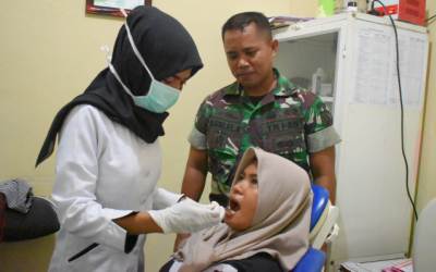Binter Terpadu, Kodim Labuha Beri Pelayanan Kesehatan 