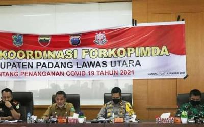 Bupati Padang Lawas Utara Pimpin Rakor Covid-19