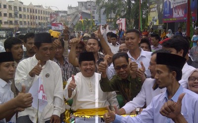 Herliyan Tak Didampingi Reza Saat Kirab Kampanye Damai