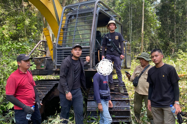 Diduga Jual Lahan Perusahaan Warga Bukit 9 Ditangkap, 2 Alat Berat jadi BB