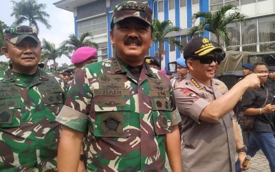 Panglima-Kapolri Keliling Cek Pengamanan Pelantikan Presiden 