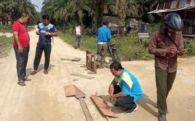 Tim BKSDA Rengat Pastikan Jejak Kaki Harimau Dewasa