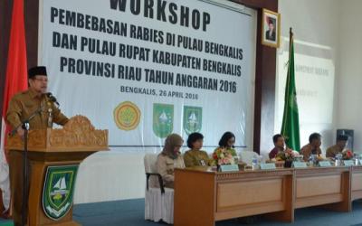 Sekda Bengkalis Buka Workshop Bebas Rabies