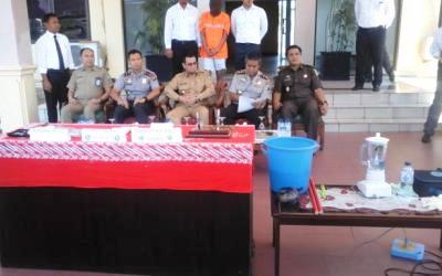 Polres Bengkalis Musnahkan BB Sabu Milik Tersangka HP