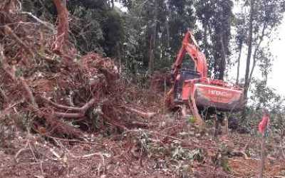 Warga Halangi Eksekusi Alat Berat Perambah Hutan