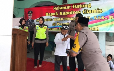 Polres Ciamis Sosialisasi Kamtibmas dan Lantas ke Santri