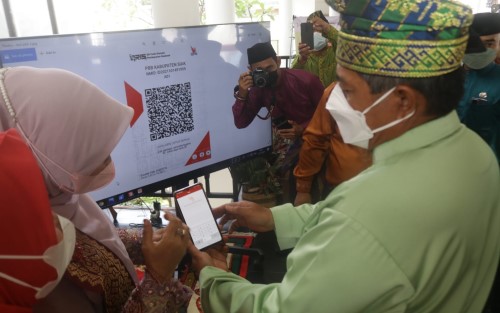 Bupati Siak Lounching Qris Bank RiauKepri untuk Bayar PBB-P2