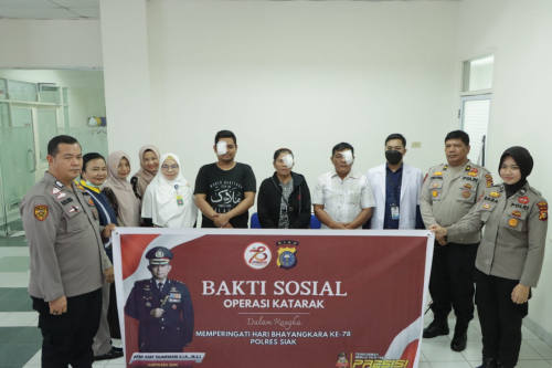 RSUD Tengku Rafian - Polres Siak Gelar Baksos Operasi Katarak Gratis