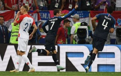 Babak I, Perancis Unggul 2-1 Atas Kroasia