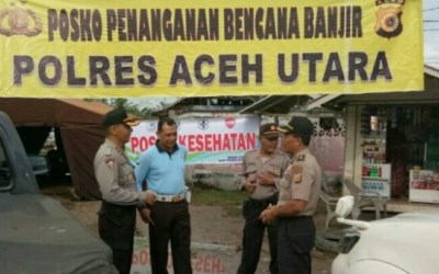 Polres Aceh Utara Buka Posko Kesehatan di Lhoksukon