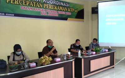 Disdukcapil Asahan Rakor Bersama KPU dan Bawaslu