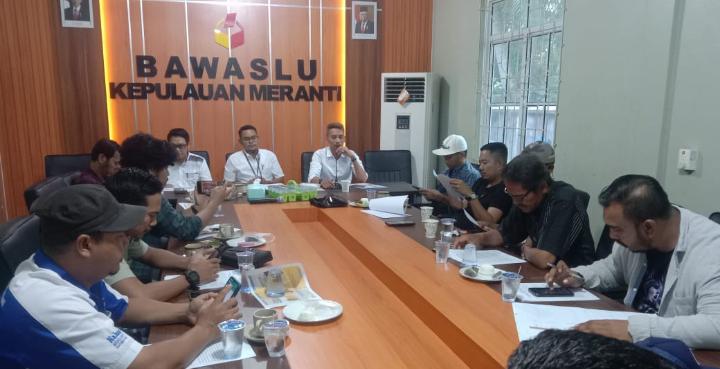 Bawaslu Meranti Press Release Terkait Pengawasan DCS Pemilu Dan Jumlah Pemilih Potensial