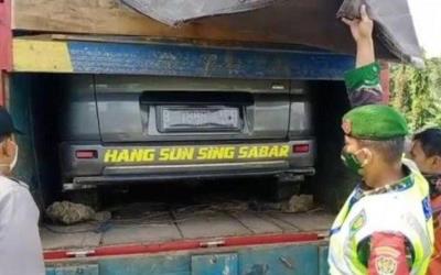 Mudik, Pasutri Sewa Truk Bayar 2 Juta