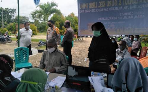 Polres Inhu dan Jajaran Melaksanakan Vaksinasi Massal