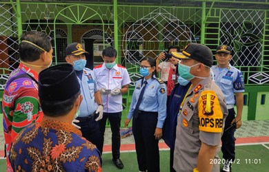 Lapas Kelas II Bengkalis Disemprot Disinfektan