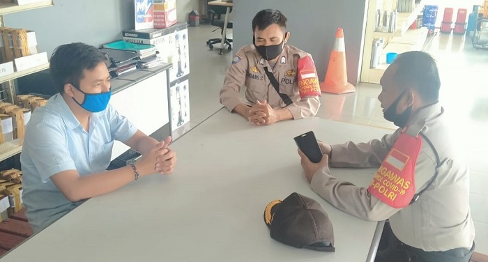 Polsek Balaraja Sosialisasi Protokol Kesehatan di SPBU