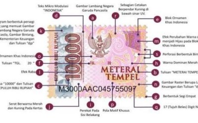 Inilah Dia Tampilan Baru Meterai Rp 10.000
