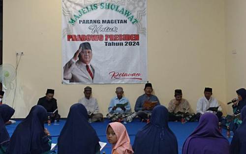 Majelis Sholawat Untuk Prabowo Presiden 2024 Menggetarkan Magetan