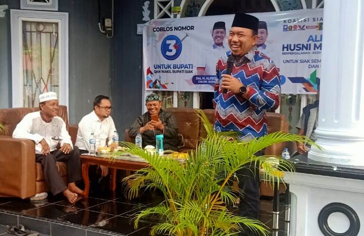 Warga Dusun V Parit Makmur Sambut Kehadiran Husni Merza