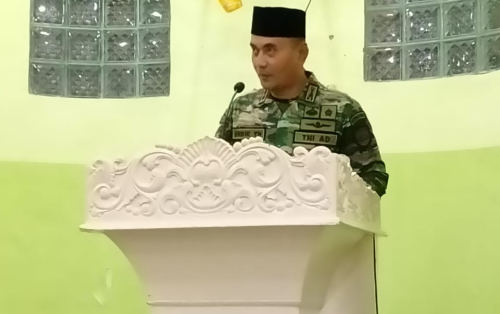 Safari Ramadhan di Masjid As Sa'adah, Dandim Bengkalis Ajak Anak Muda Masuk TNI