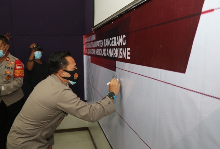 Polresta Tangerang Deklarasi Tolak Aksi Anarkistis