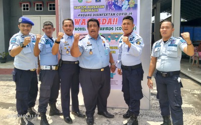 Lawan Corona, Rupbasan Kelas II Bengkalis Semprotkan Disinfektan