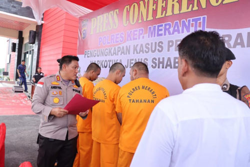 Jaringan Internasional, Polres Meranti Tangkap 3 Pelaku dan BB 4 Kg Sabu