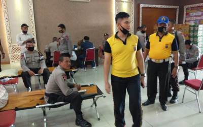 Ditengah Pandemi Covid-19, Polres Tapsel Donor Darah