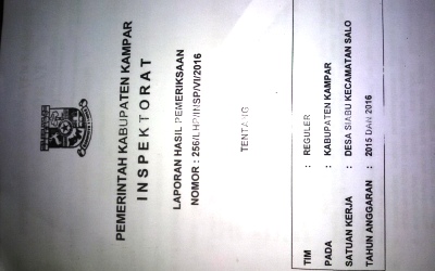 Mantan Pjs Kades Siabu Tabrak Peraturan Bupati Kampar