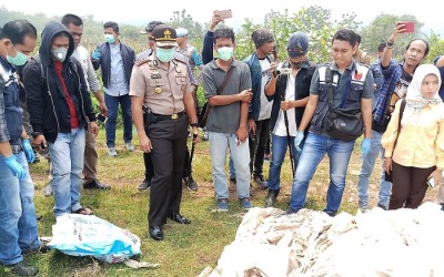 Polisi Cek TKP Pembuangan Limbah Terkontaminasi B3