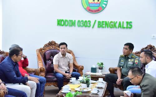 Sambangi Kodim 0303 Bengkalis, PWI Sampai Kegiatan HPN 2023