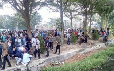 Banyak Pelajar di Pekanbaru Ikutan Demo DPRD