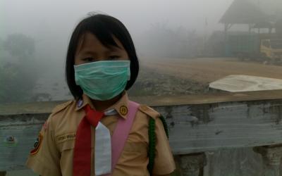 Riau Berasap, Diskes Himbau Pelajar Gunakan Masker