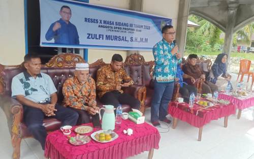 Zulfi Mursal Anggota DPRD Riau Dapil 6 Laksanakan Reses ke Siak
