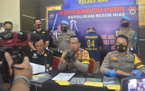 Polres Nias Amankan Pengedar Narkotika Jenis Shabu 