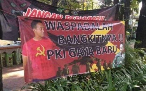 Spanduk Jenderal Andika Berkaus PKI Muncul di Jakarta