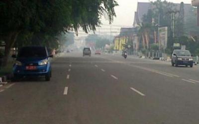 Seminggu Berasap, Udara Bengkalis Hari Ini Sedikit Cerah