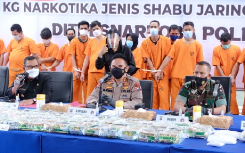 Polda Riau Musnahkan 82,94 Kg Sabu Tangkapan Januari 2022