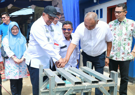 40 Keluarga di Rantau Panjang Siak Akhirnya Nikmati Air Bersih