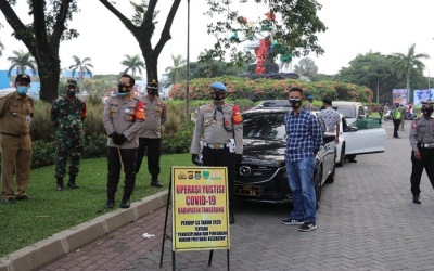 Kapolresta Tangerang Pimpin Operasi Yustisi, 72 Disanksi
